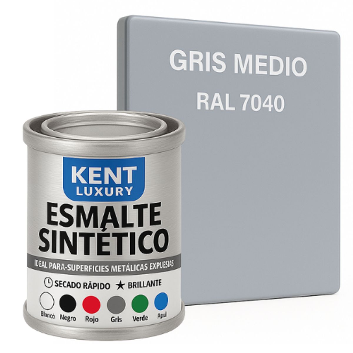 KENT - ESMALTE SINTETICO - 1-32 GALÓN - GRIS MEDIO