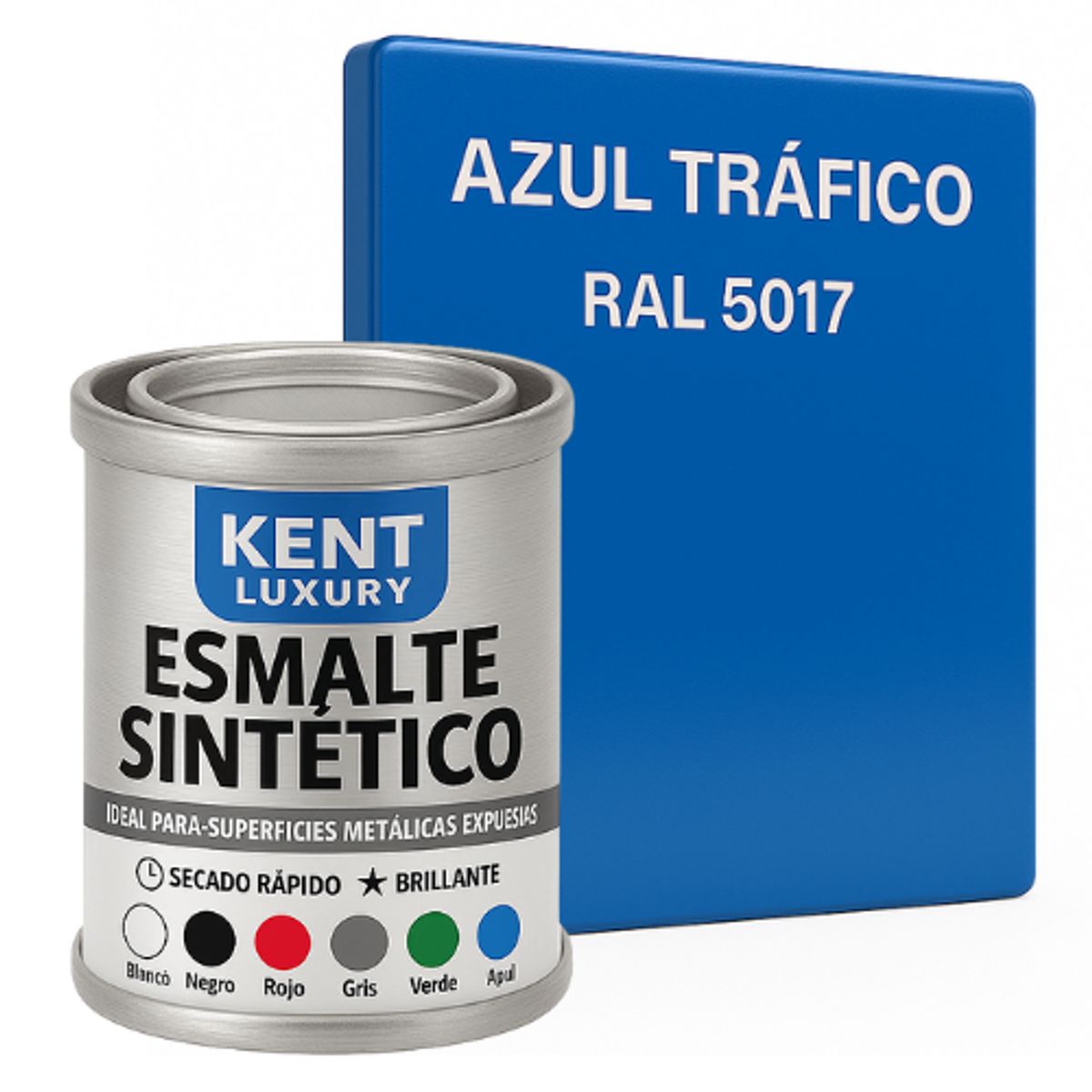 KENT - ESMALTE SINTETICO - 1-32 GALÓN - AZUL TRAFICO