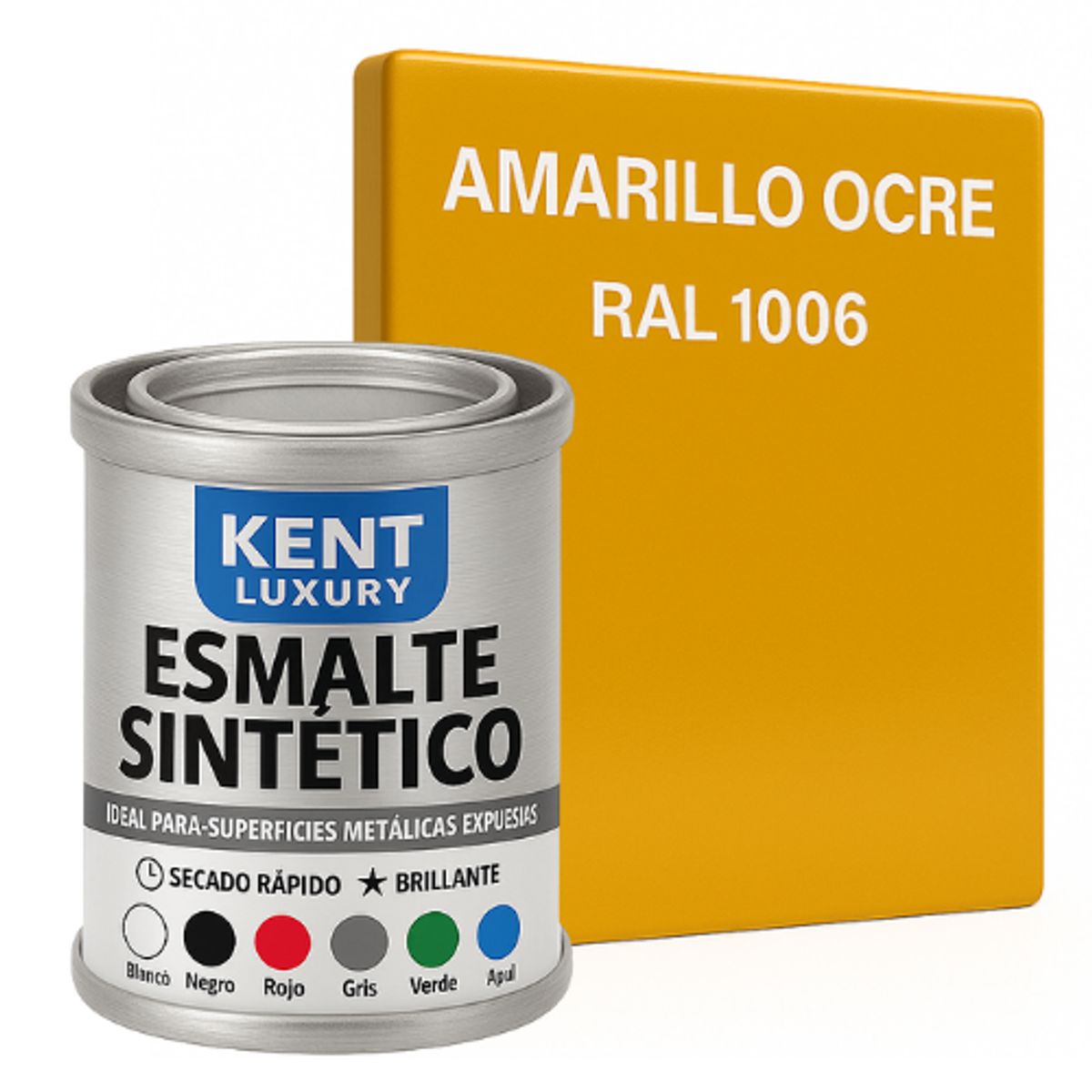 KENT - ESMALTE SINTETICO - 1-32 GALÓN - AMARILLO OCRE