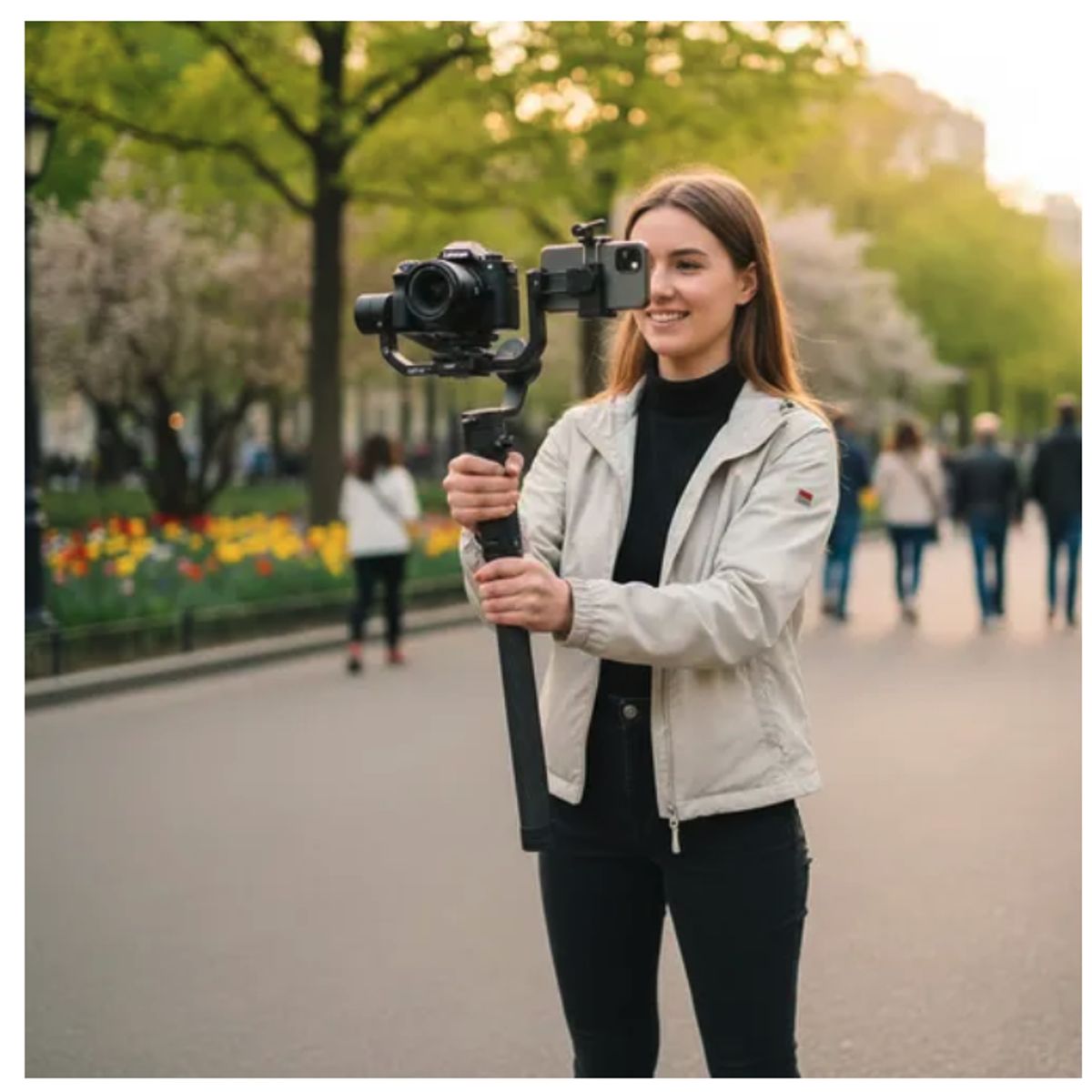 GENERICO - Barra De Extensión Para Estabilizador Camara Gimbal O Luces Fibra de carbon