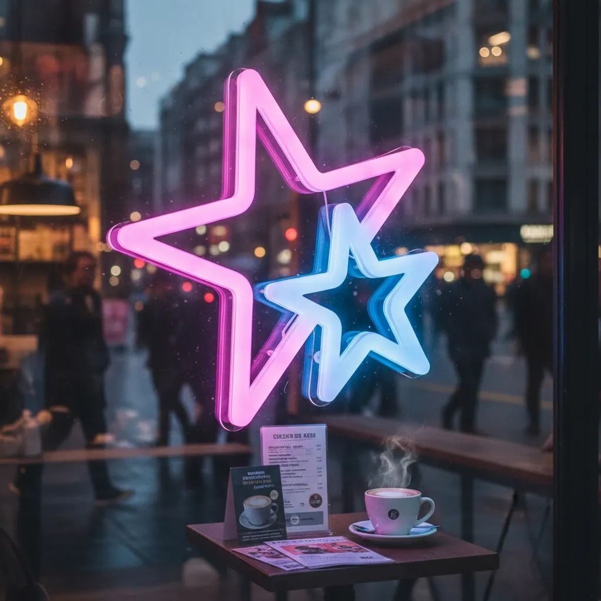 OEM - Letrero Led Neon Adorno Estrella Doble Lampara