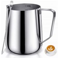 Jarra De Acero Inoxidable 350ml Espuma Leche Incluye Pluma