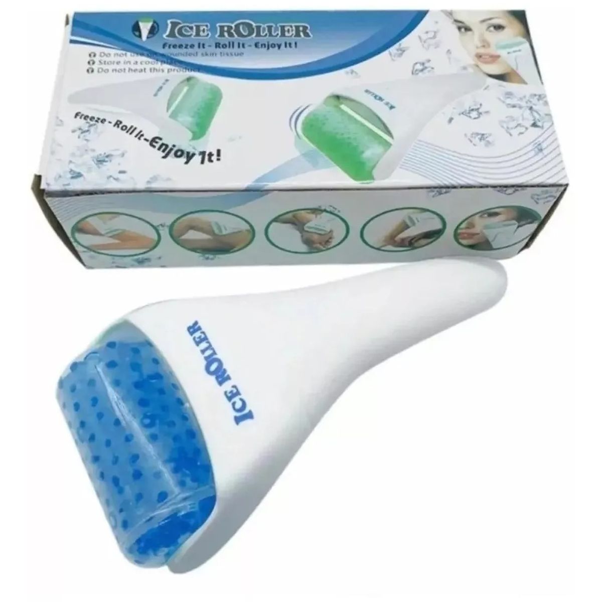 NO LOGO - Rodillo Ice Roller Masaje Facial Gel Frío
