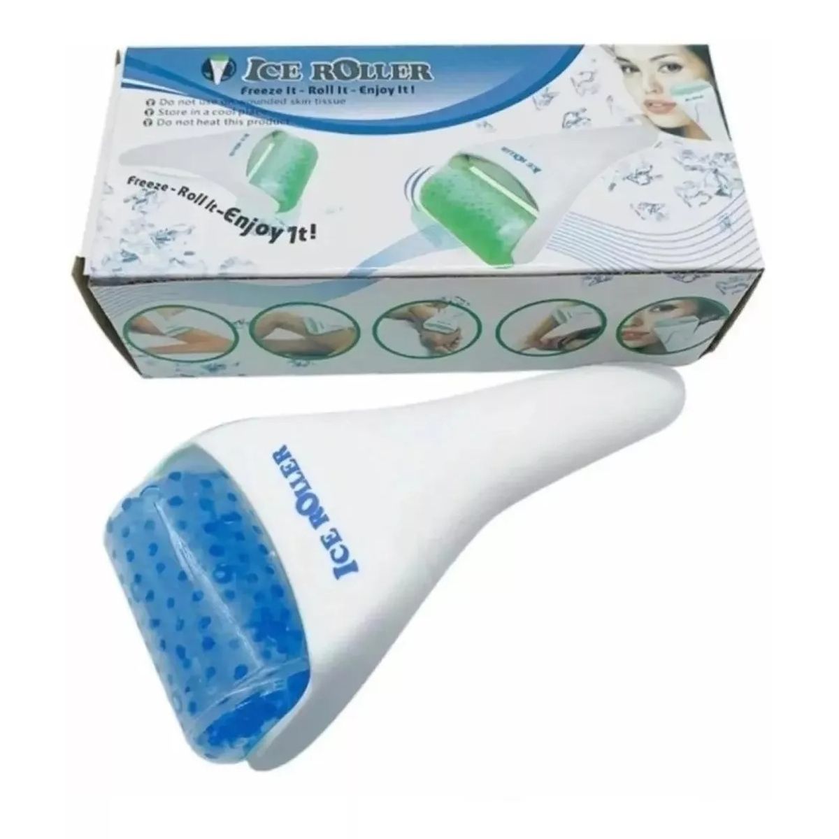 NO LOGO - Rodillo Ice Roller Masaje Facial Gel Frío