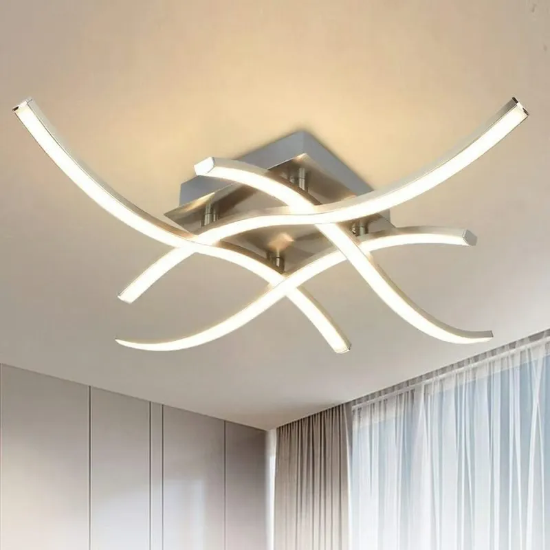 SECRETJOY - Lámpara de techo LED moderno Decorativas de 4 luces 18W Blanco
