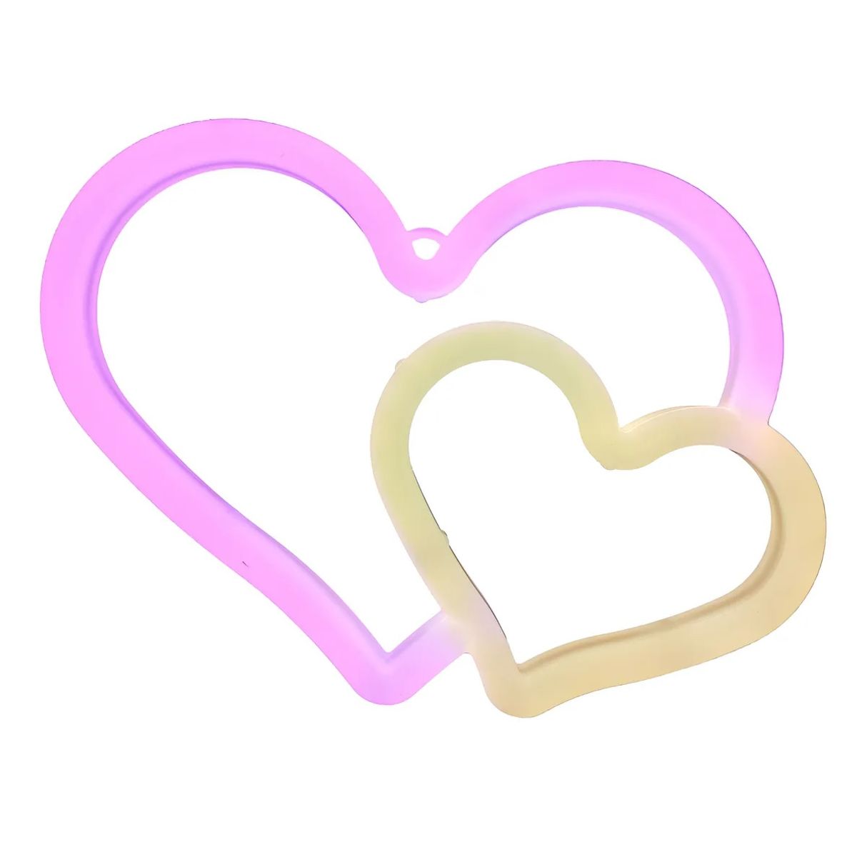 OEM - Letrero Led Neon Adorno Corazones Doble Lampara Espantacuco