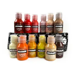 PINTURAS KRACK - Pack Acrílicos Cálidos – 12 Colores de 70 ml