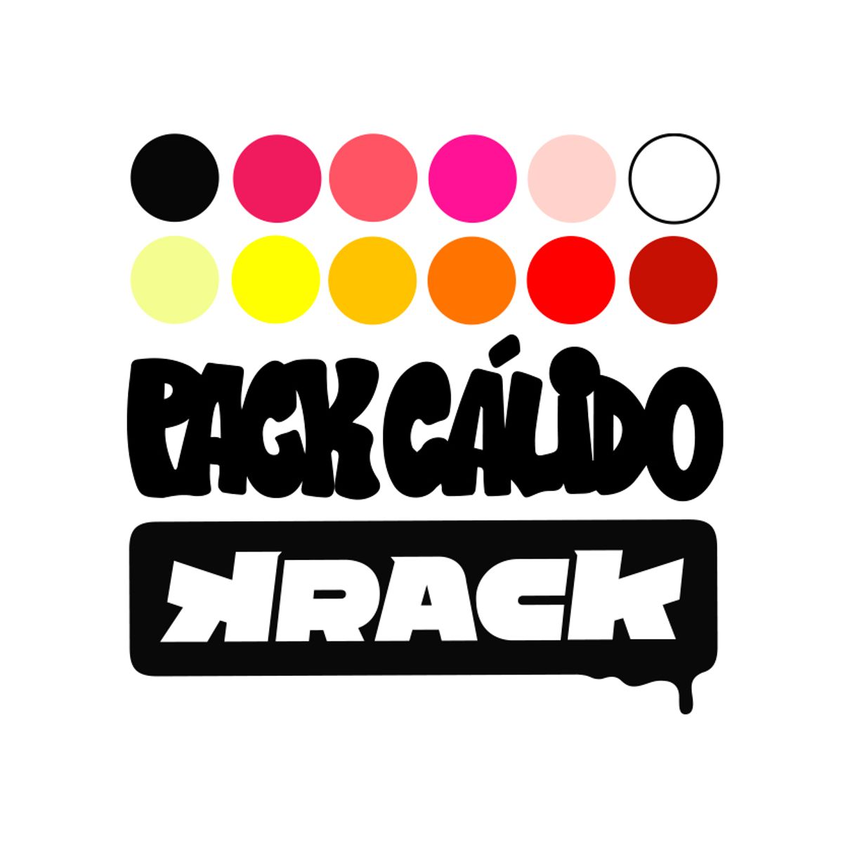 PINTURAS KRACK - Pack Acrílicos Cálidos – 12 Colores de 70 ml