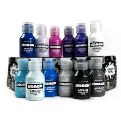 PINTURAS KRACK - Pack Acrílicos Frío – 12 Colores de 70 ml