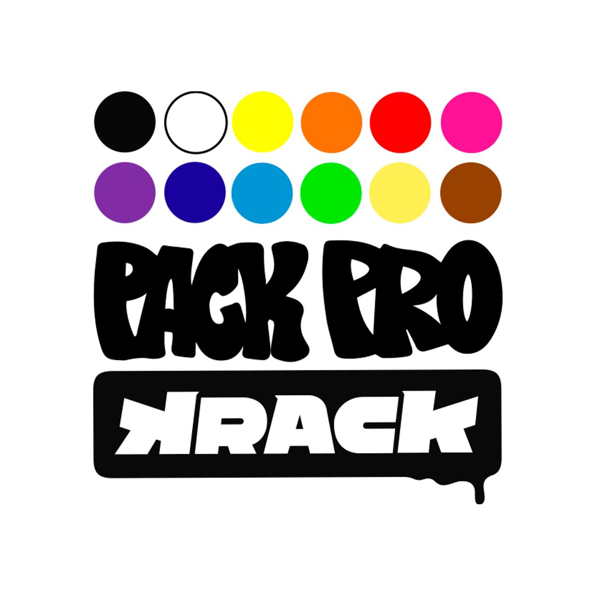 PINTURAS KRACK - Pack Acrílicos Pro – 12 Colores de 70 ml