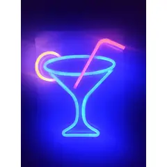OEM - Letrero Led Neon Adorno Lampara Bar Copa Martini