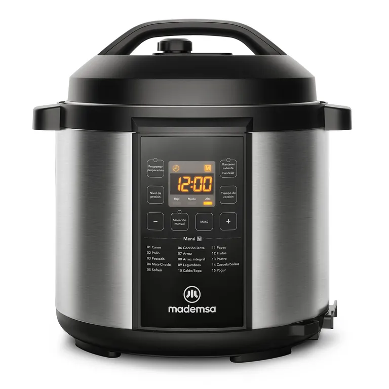 MADEMSA Olla Eléctrica Multicocción 6L Temporizador MPC20