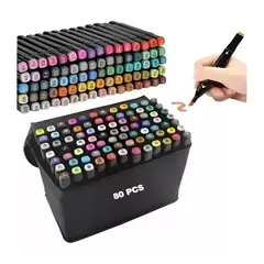 NO LOGO - 80 Lapices Para Colorear Lapices Colores Plumones Marcador