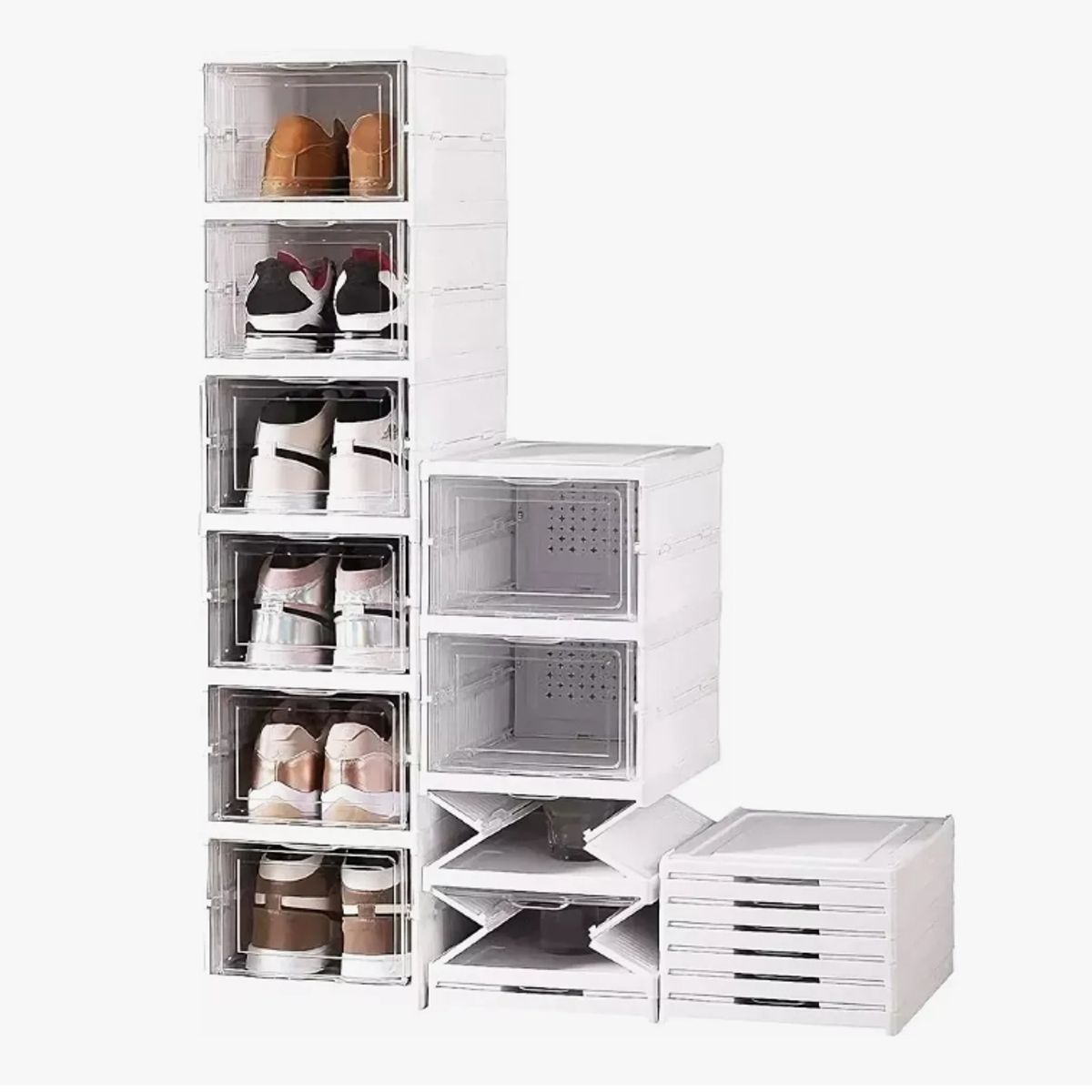 GENERICO - Zapatera Plegable Organizador 3 Niveles Una Pieza Firme