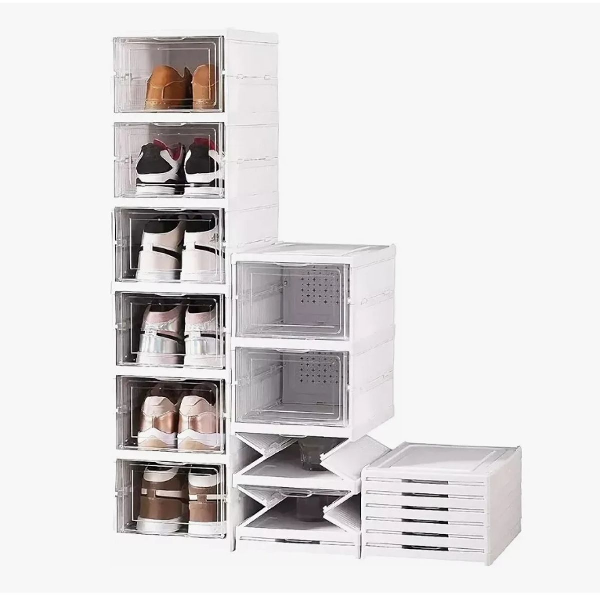 GENERICO - Zapatera Plegable Organizador 3 Niveles Una Pieza Firme