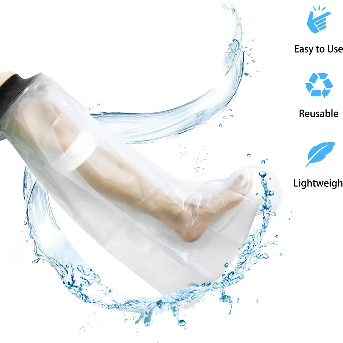 ATURE - Bolsa Protectora De Pierna Impermeable Baño Ducha 65× 44cm