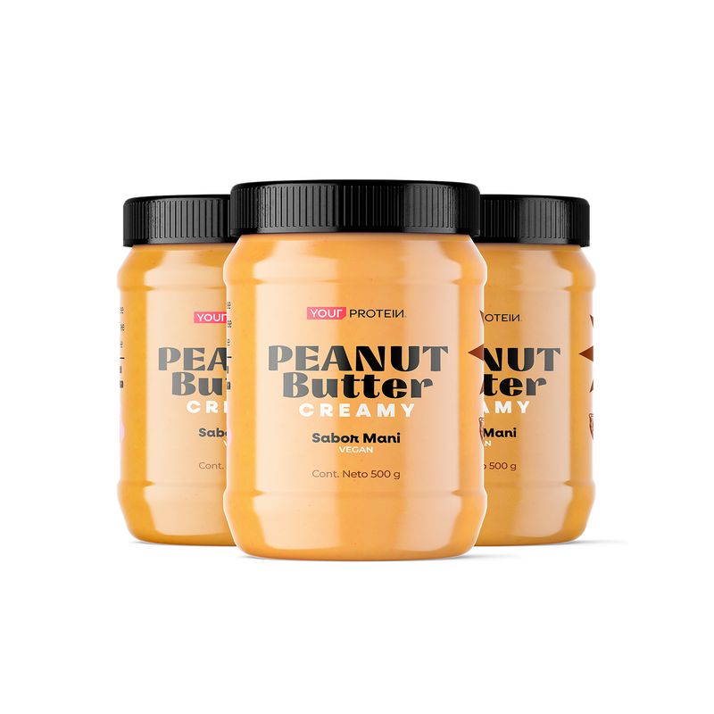 GENERICO - Pack x3 Mantequilla de Mani Peanut Butter 500g Your Protein
