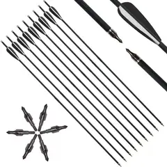 KINDA NICE - Flechas Carbono De 80cm 12 Unidades Para Articulos De Caza