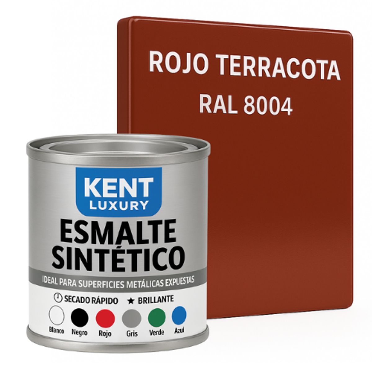 KENT - ESMALTE SINTETICO - 1-16 GALÓN - ROJO TERRACOTA