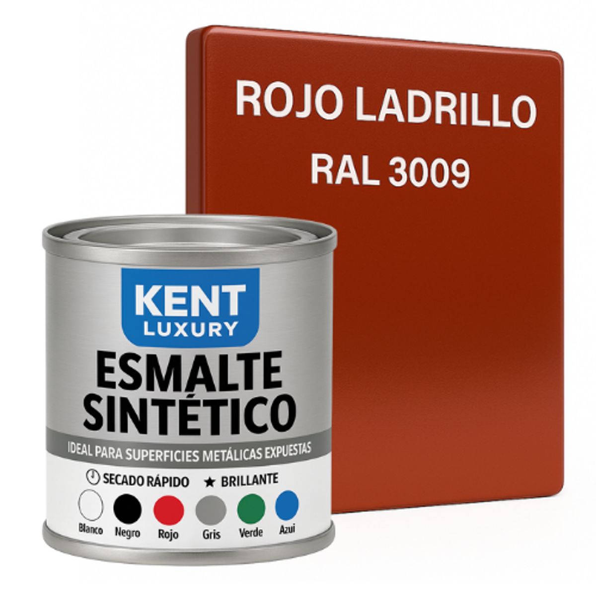 KENT - ESMALTE SINTETICO - 1-16 GALÓN - ROJO LADRILLO