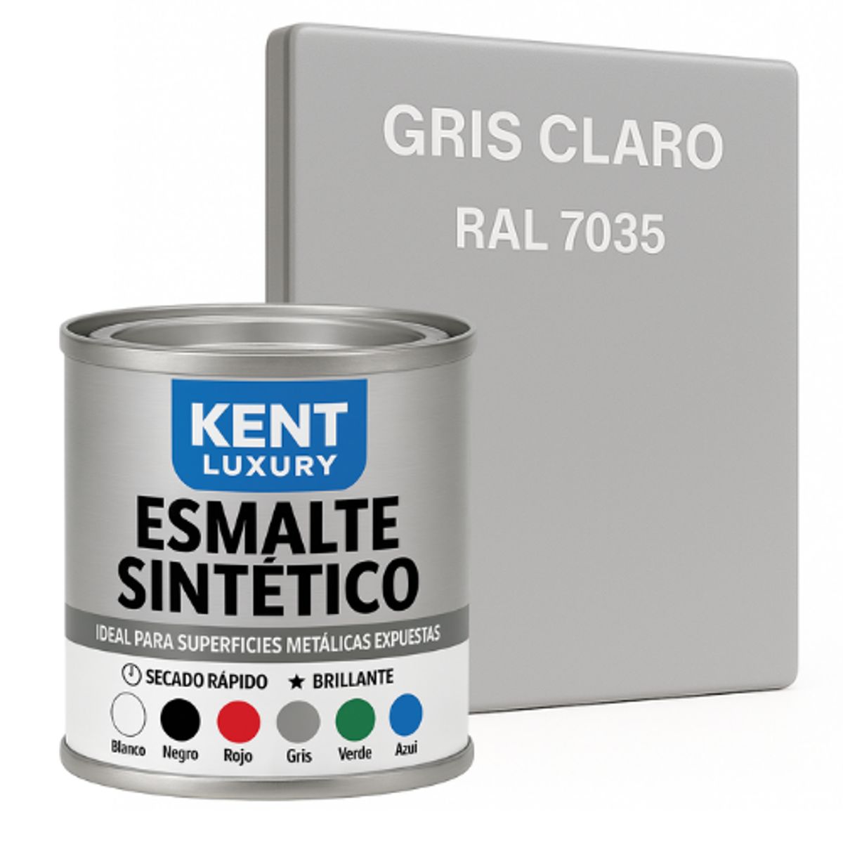 KENT - ESMALTE SINTETICO - 1-16 GALÓN - GRIS CLARO