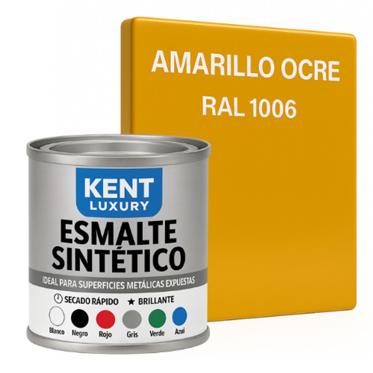 KENT - ESMALTE SINTETICO - 1-16 GALÓN - AMARILLO OCRE