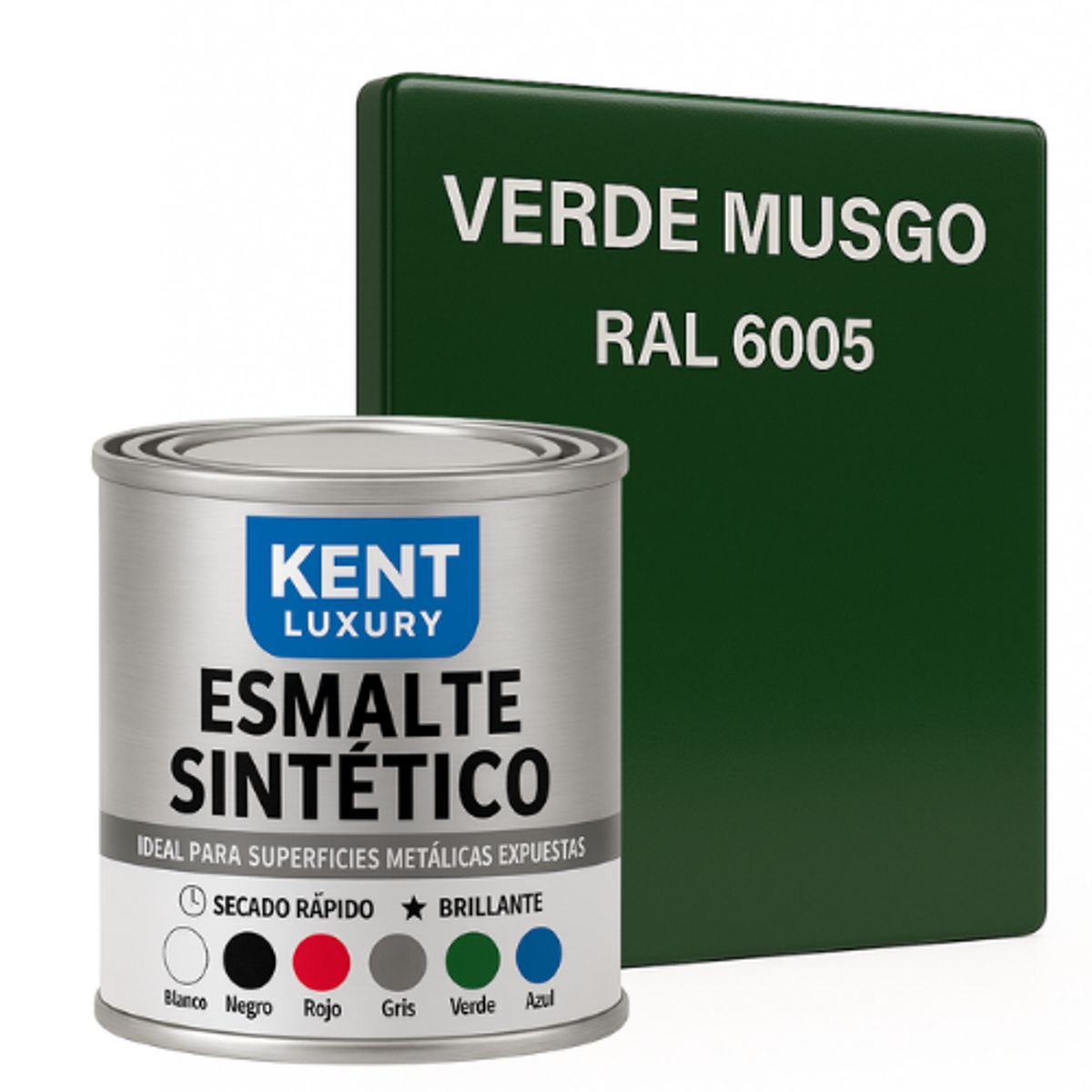 ESMALTE SINTETICO - 1-8 GALÓN - VERDE MUSGO, marca KENT - Foto Principal