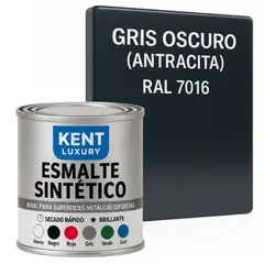KENT - ESMALTE SINTETICO - 1-8 GALÓN - GRIS OSCURO