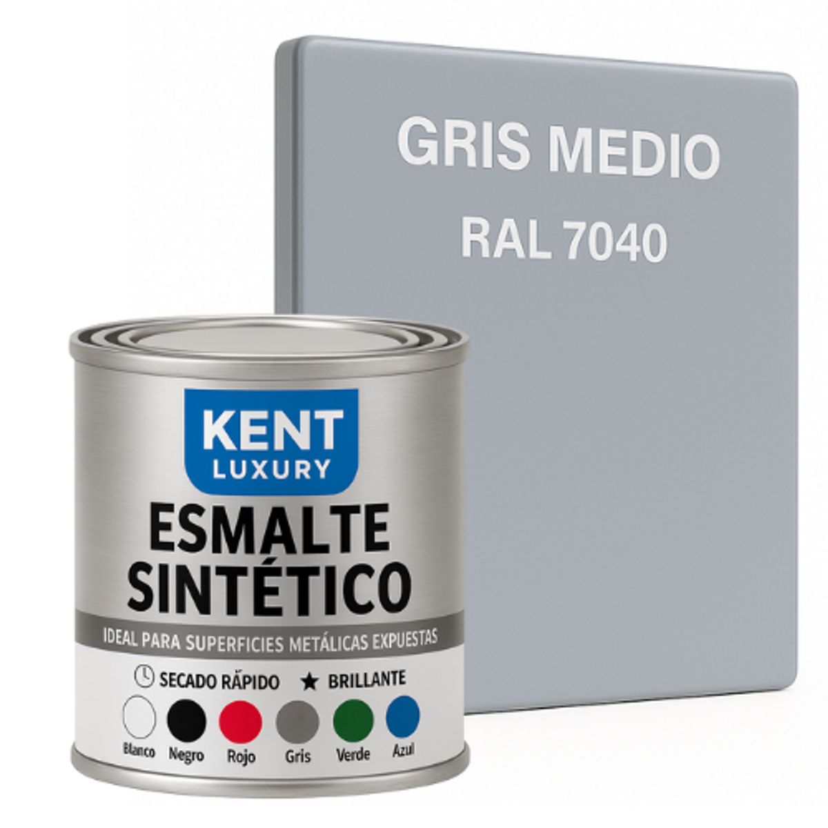 KENT - ESMALTE SINTETICO - 1-8 GALÓN - GRIS MEDIO
