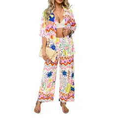 TIOZONEY - Conjunto de estilo bohemio para mujer-Blanco