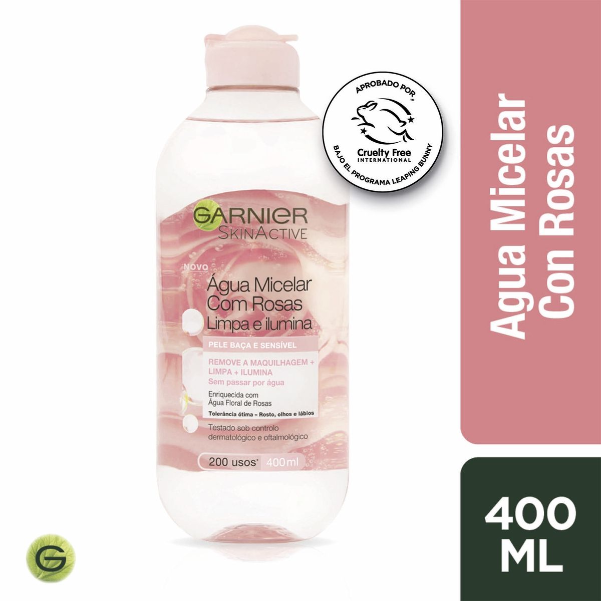 GARNIER - Agua Micelar De Rosas 400 Ml Garnier Skin Natural Face