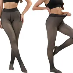 MOVI - Calza Tipo Panty Efecto Piel Micropolar Abrigo invisible con estilo