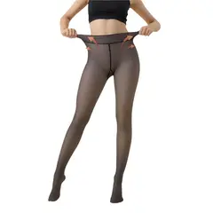 MOVI - Calza Tipo Panty Efecto Piel Micropolar Abrigo invisible con estilo