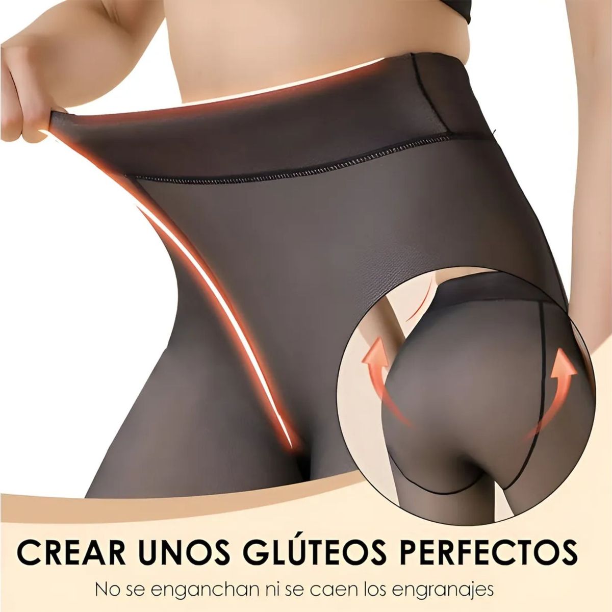 MOVI - Calza Tipo Panty Efecto Piel Micropolar  Abrigo invisible con estilo