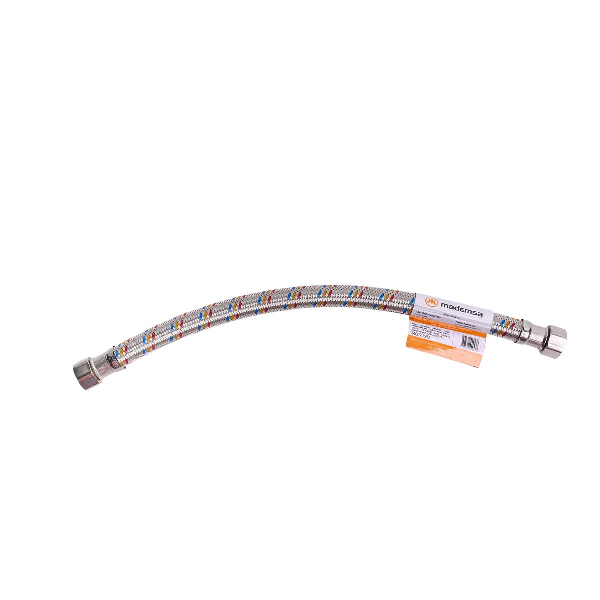 MADEMSA - Flexible Agua Calefont 40 cm 1/2" 18 mm HI x HI Acero Inox