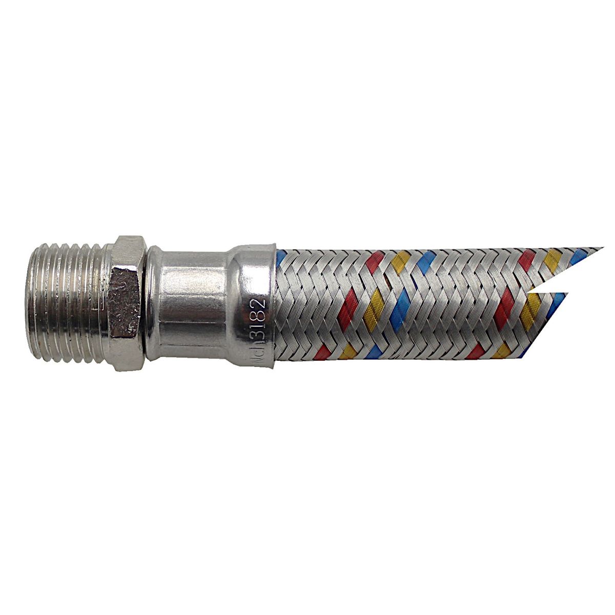 MADEMSA - Flexible Agua Calefont 40 cm 1/2" 18 mm HE x HI Acero Inox