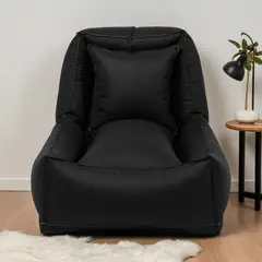 DISEÑOS VALESTRINI - POUF BED LINO COLOR NEGRO