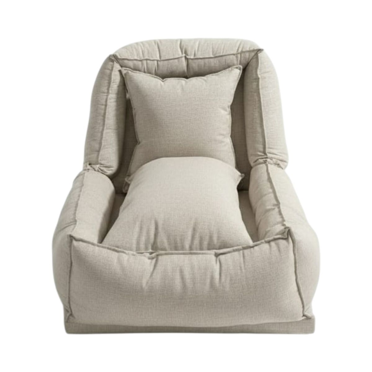 DISEÑOS VALESTRINI - POUF BED LINO COLOR BEIGE