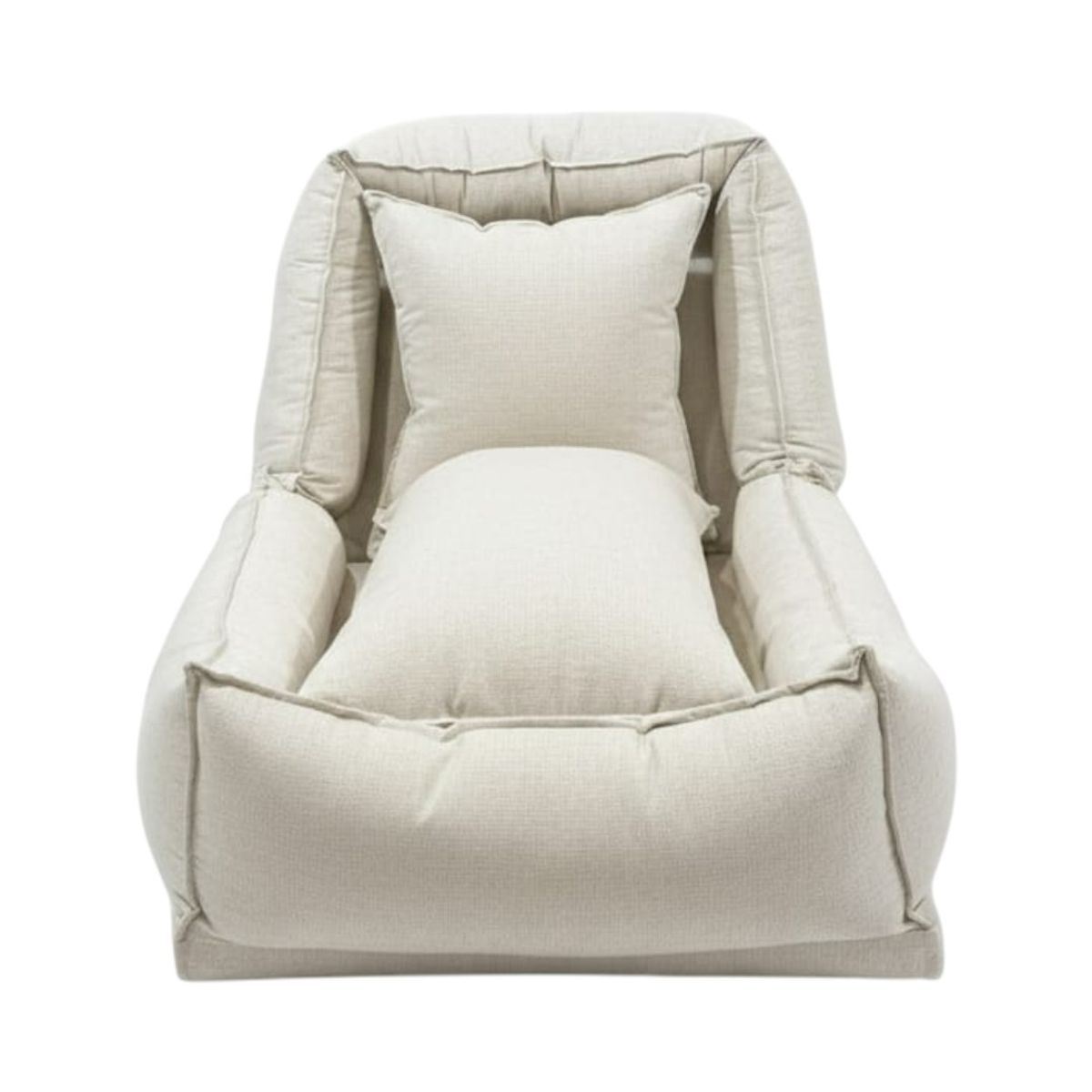 DISEÑOS VALESTRINI - POUF BED LINO COLOR CRUDO