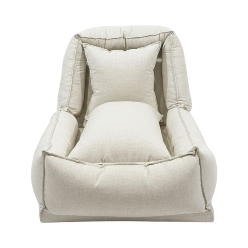 DISEÑOS VALESTRINI - POUF BED LINO COLOR CRUDO
