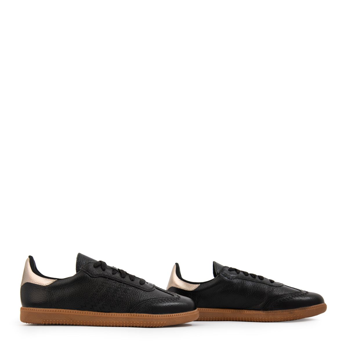 AMPHORA - Zapatilla stella cuero negro