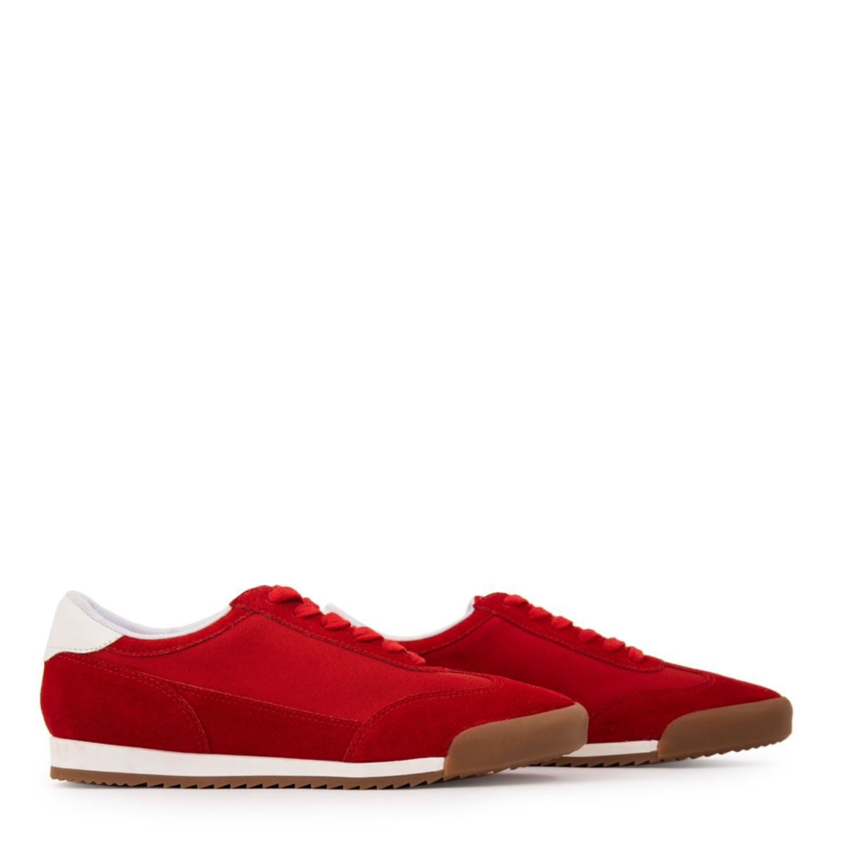 AMPHORA - Zapatilla ivy cuero rojo