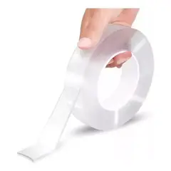 GENERICO - Cinta Doble Contacto Faz Huincha Adhesiva Reutilizable 3m