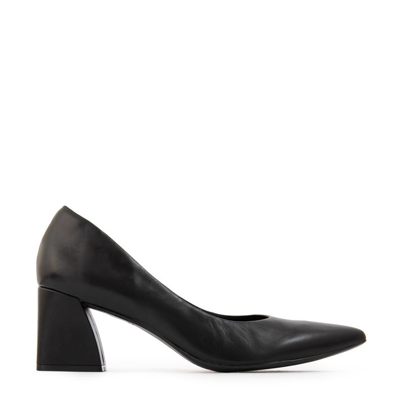 AMPHORA - Zapato Taco tipo reina luna cuero negro