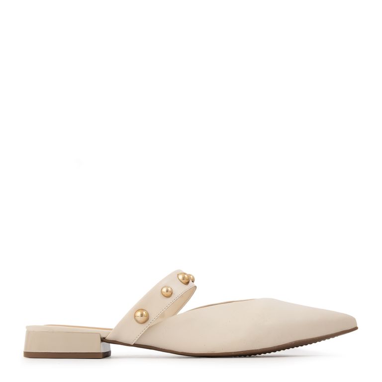 Zapato sienna cuero blanco crudo