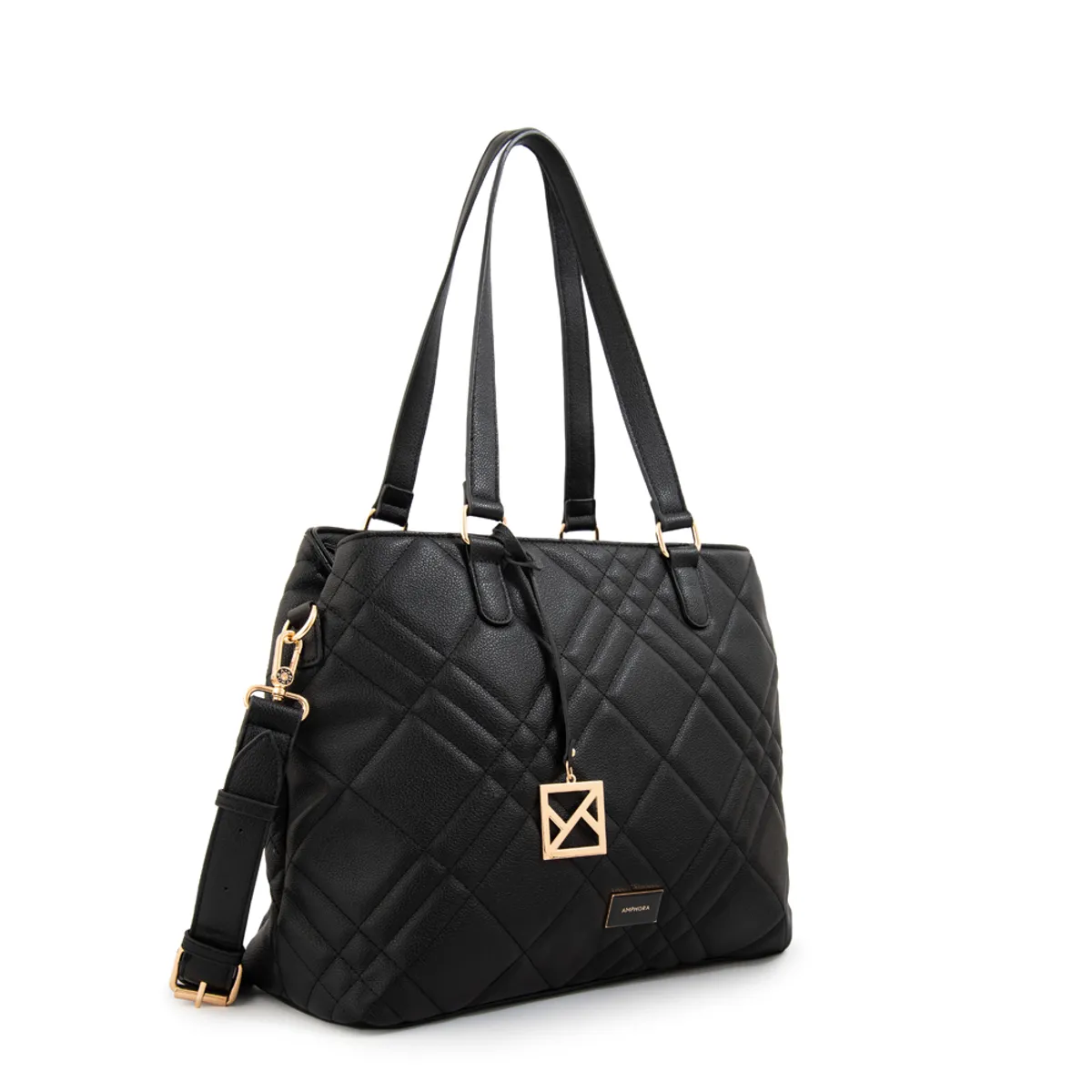 AMPHORA - Cartera tote porta notebook anisa grande negro