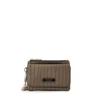 Monedero con bolsillo frontal guinea pequeña plateado oscuro