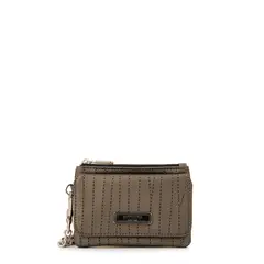 AMPHORA - Monedero con bolsillo frontal guinea pequeña plateado oscuro