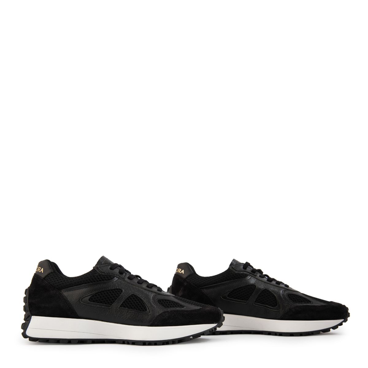 AMPHORA - Zapatilla liv cuero negro