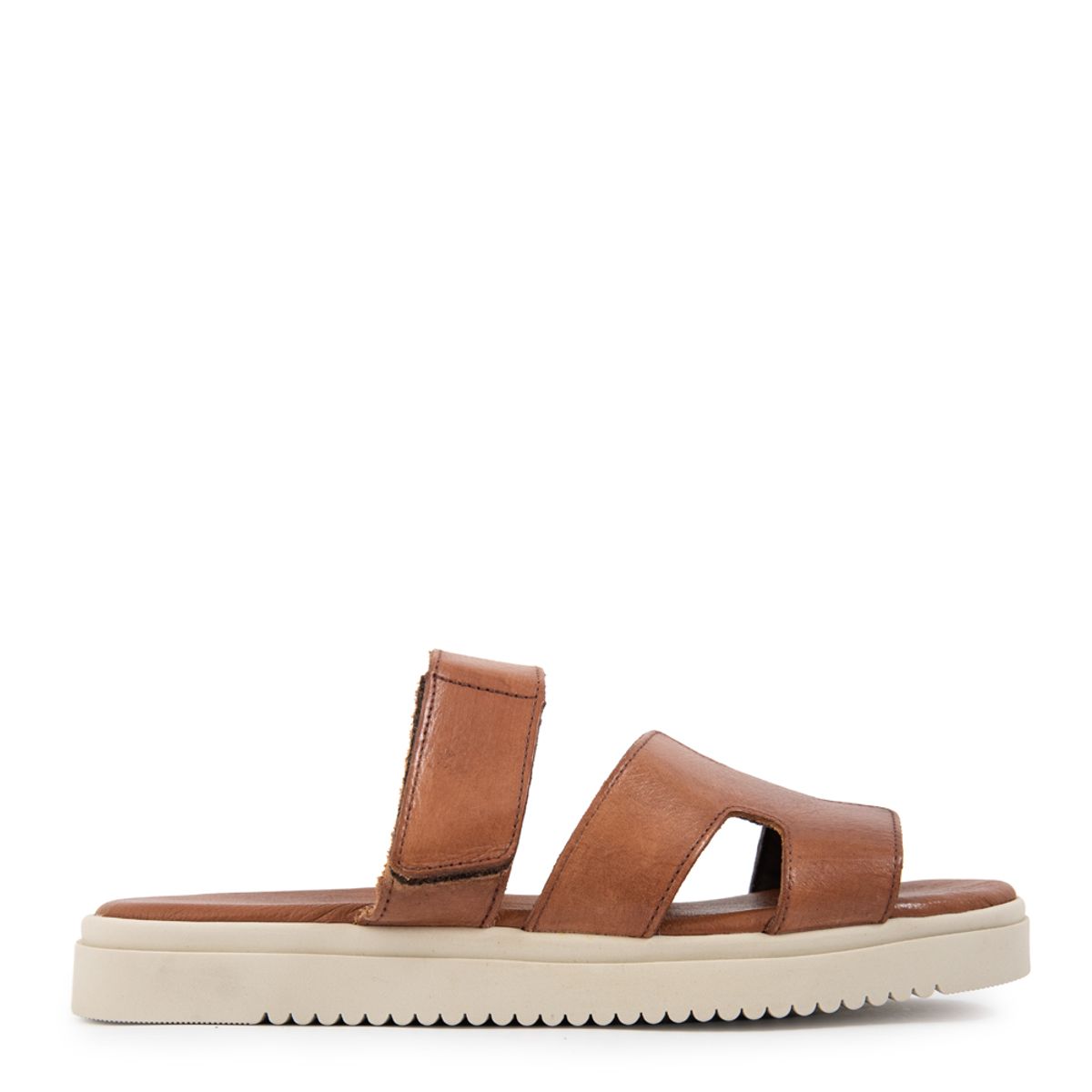 AMPHORA - Sandalia margot cuero café